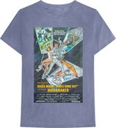 James Bond Heren Tshirt -L- Moonraker Blauw