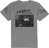 A Nightmare On Elm Street Heren Tshirt -XL- Sleeve Scratch Grijs