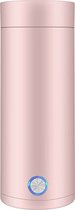Metash 2-In-1 Draagbare Smart Waterkoker - 300 ml - Thermos - Thermosfles - Keukenapparatuur - Waterfles - Draagbaar - Koffie & Thee - Roze