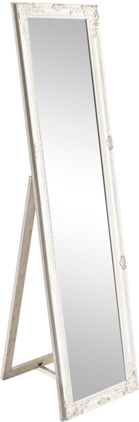 Miro Barok staande spiegel witte lijst en Romantisch vintage design 160x40  | bol.com