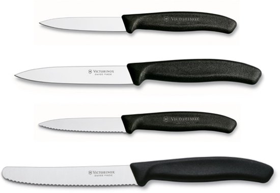 Victorinox Swiss Classic Keukenset - 4-delig - Zwart- RVS