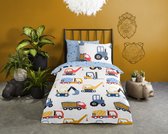Dekbedovertrek 140x220 kids Machines - nr.30345 multi