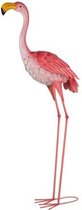 Lifetime Garden Flamingo Beeld - Tuindecoratie - 44 x 18,5 x 104CM - Metaal - Roze