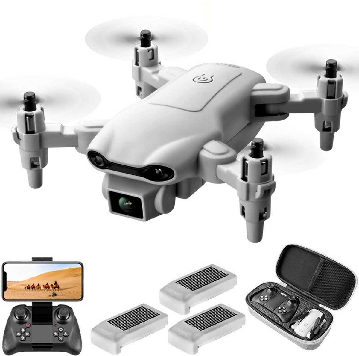 Supremium V9 RC Mini Drone 4K Dubbele Camera | Luchtfotografie Helikopter | Opvouwbare Quadcopter Drone-speelgoed | HD-Groothoekcamera