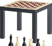 IKEA® Lack™ tafeltje met schaakbord print incl. stukken - zwart - ZONDER opdruk stukken