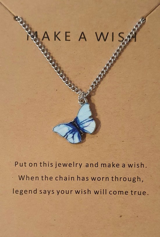 ketting - vlinder - wish - sieraad- make a wish - bijoux