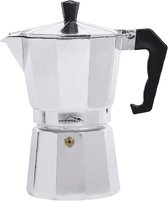 Espressomaker Aluminium 9 kops -Percolator - Italiaanse Koffiepot - Zilver