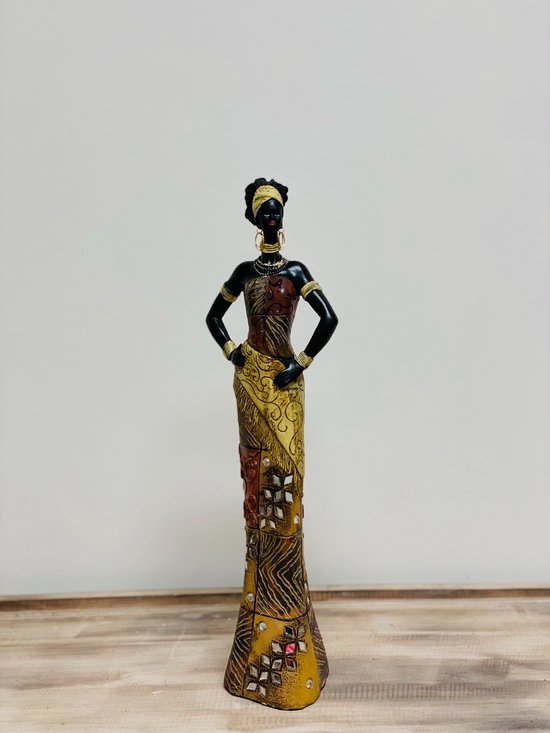Home&Deco Statige Africaanse dame -35x9x6 cm-1 stuks