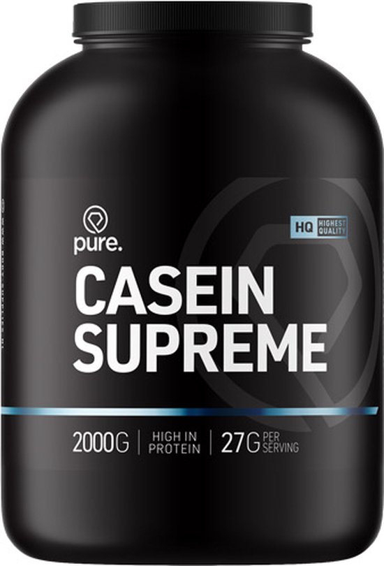 PURE Casein Supreme - 2000gr - banaan - micellaire caseine - eiwitshake - langzame eiwitten - caseïne eiwit