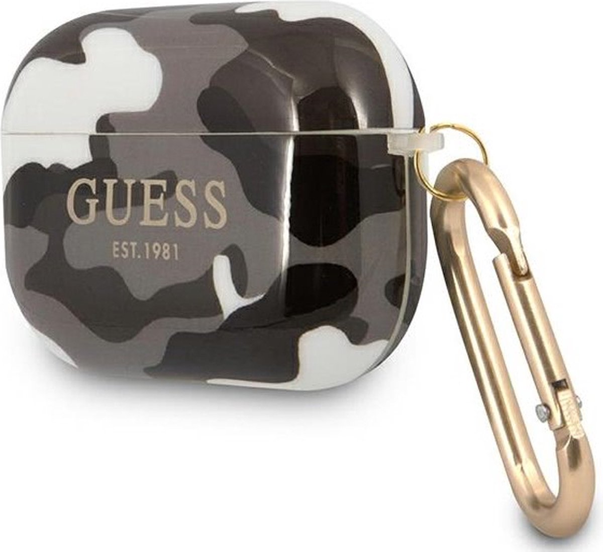 Apple AirPods Pro Hoesje Guess Camouflage Wit Grijs