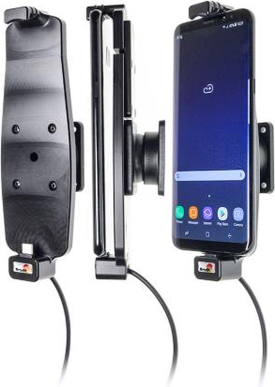 Brodit verstelbare houder-lader Samsung Galaxy S8+/S9+/S10+ met USB sig.plug 12/24V - Brodit