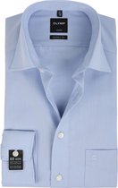 OLYMP Luxor modern fit overhemd - mouwlengte 7 - lichtblauw - Strijkvrij - Boordmaat: 45