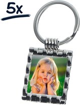 5x sleutelhanger voor sublimatie | geschenk | bedankje | aluminium | in geschenkdoosje