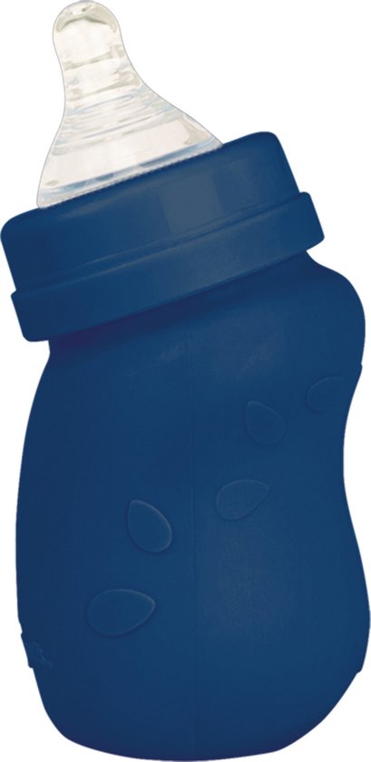 Babyflesje - green sprouts® glazen babyfles (147ml) - navy