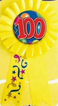 Rozet 100 Jaar, Verjaardag , Geel, Feest