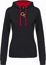 G-TOWN Logo GT Dames Hoodie  Zwart Rood GT MT. XXL