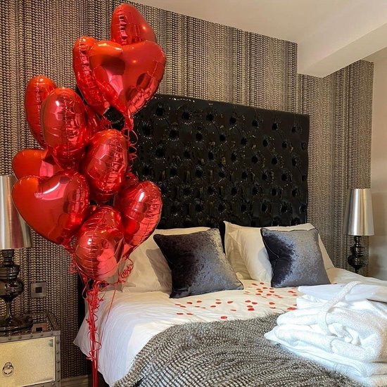 Ballonnenset Hart - Rood -25 stuks - hartvormige ballonnen- voor verjaardag- Valentijnsdag- bruiloft,-verloving (rood hart)