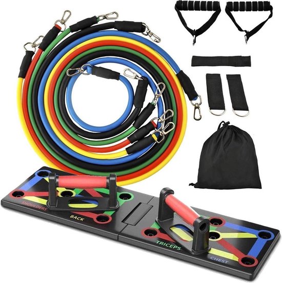 Fitsly - Push Up Bord met Resistance Band Set