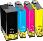 Multipack compatible inktcartridges (4 cartridges) geschikt voor Epson WorkForce 7015, 7515, 7525, 3010, 3520, 3530, 3540, Stylus SX 525, SX535, SX620, Stylus Office BX320, BX525,