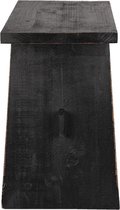 Decoratie kruk 42*28*43 cm Zwart Hout Rechthoek Bijzettafeltje Plantentafeltje Plantentafeltje