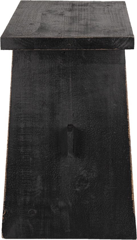Decoratie kruk 42*28*43 cm Zwart Hout Rechthoek Bijzettafeltje Plantentafeltje Plantentafeltje