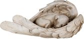 Decoratie Beeld Hond 18*10*8 cm Wit Kunststof Decoratief Figuur Decoratieve Accessoires Woonaccessoires