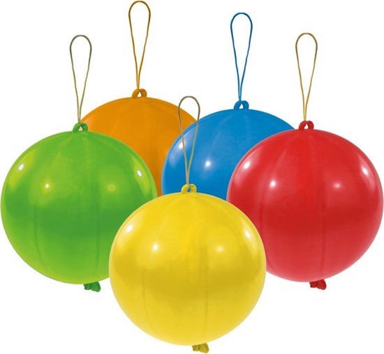 Amscan Punch ballon 40,6 Cm Grote Latex Ballonnen Roze/rood/oranje 6 Stuks