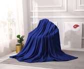 Fleece deken - 160x200 - XXL model - Deken - Perfect voor thuis op de bank - Blauwe uitgaven - Extra zacht - Dubbellaags - LUXURIOUS LIVING - Dekentje - Fleece - 100% microvezel - NIEUWE UITG