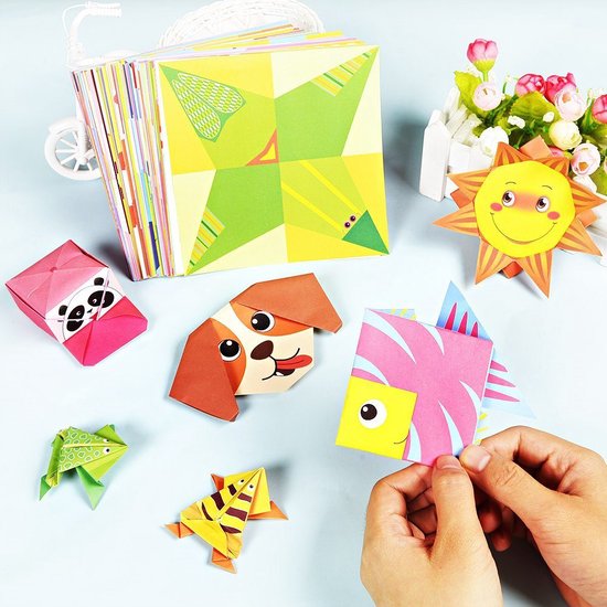mager stijl kogel Vouwblaadjes - Origami - Zelf vormen maken van papier - Dieren - Kinderen -  Educatief... | bol.com