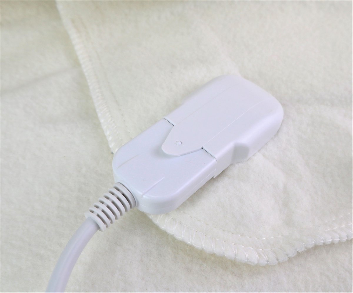 Malatec - Elektrische Deken - Electrische Onderdeken - Warmte Deken - Wit - 150 x 80 cm – foto 3