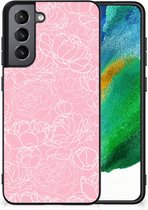 Coque Samsung Galaxy S21FE Phone Case avec Bordure Noire Fleurs Witte