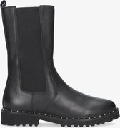 Tango | Bee 516-a black leather high chelsea boot - black sole/studs | Maat: 40