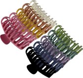 Haarklemmen - Haarklem Groot - 10 Stuks - Rainbow set - Voor Dik Haar En Dun Haar - Acrylic