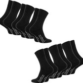 Bamboe sokken 6 paar - Naadloze sokken - OEKO-TEX gecertificeerd - Handgekettelde naden - Drukvrije sokken - Versterkte hak en tenen - Vochtregulerend - Dames en Heren - Antibacterieel - Zwar
