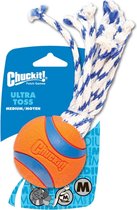 Chuckit! Ultra Toss - Hondenspeelgoed - Apporteerspeelgoed - Hondenbal - Medium - Ø6 cm - Oranje/Blauw