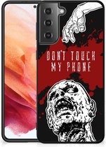 Back Case TPU Siliconen Hoesje Geschikt voor Samsung Galaxy S21 GSM Hoesje met Zwarte rand Zombie Blood