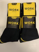 Work Werksokken unisex-5-paar- zwart-maat 39-42