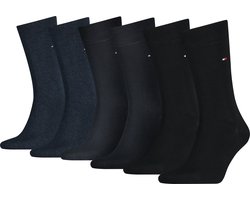 Tommy Hilfiger Sokken Heren - 6 Paar - Jeans / Dark Navy / Zwart- Maat 43/46