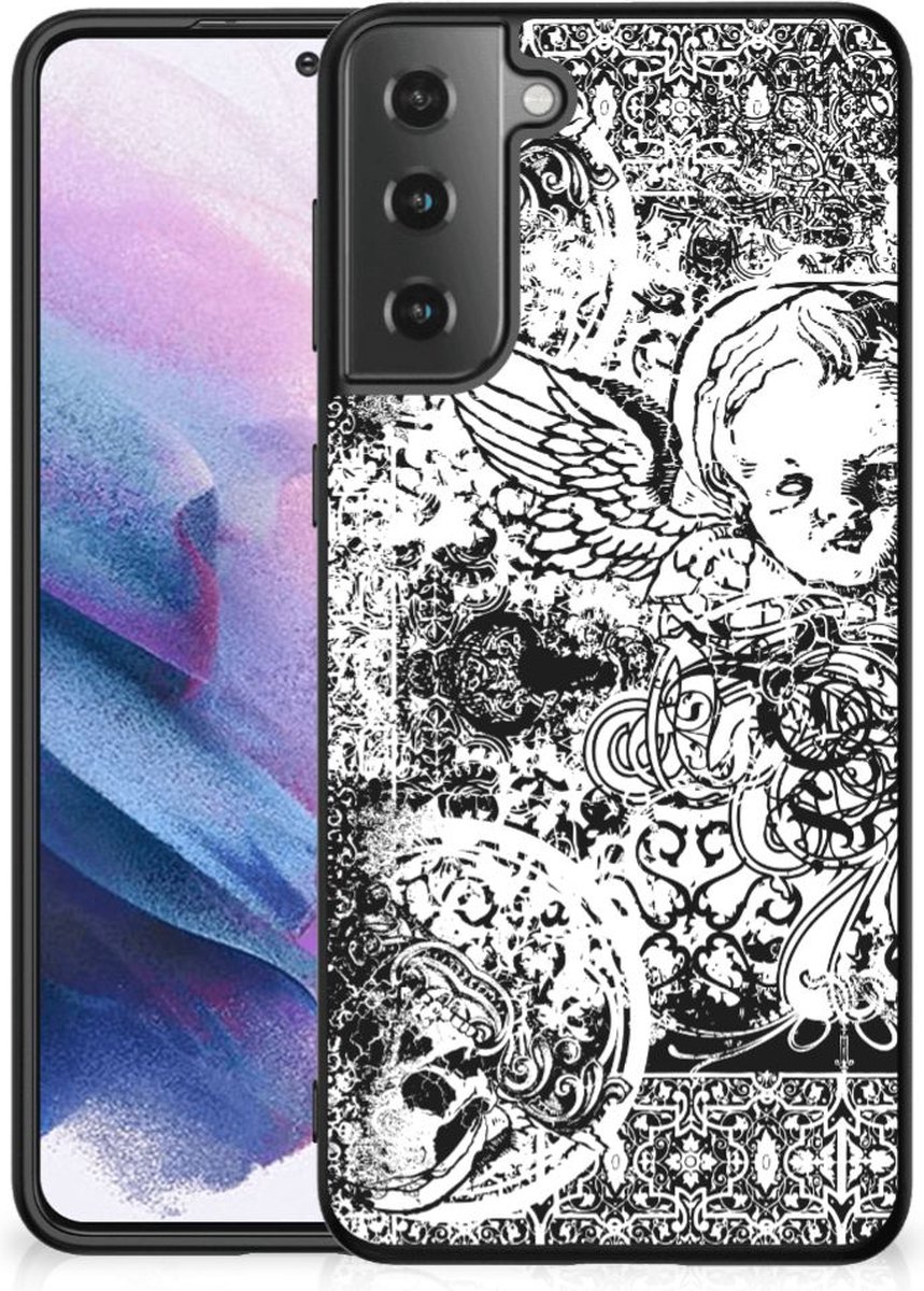 Back Cover voor Telefoonhoesje Samsung Galaxy S21 Plus Skulls Angel