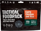 Tactical Foodpack Curry Chicken & Rice (100g) - Pittige kip met rijst - 500kcal - buitensportvoeding - vriesdroogmaaltijd - survival eten - prepper - 8 jaar houdbaar - lunch of avo