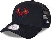 New Era Atlanta Braves Elemental Navy A-Frame Trucker Cap