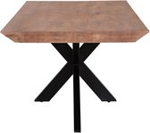 Patta collection natural dining table with spider leg (rect edge) 180x90x78-pmrd180nat