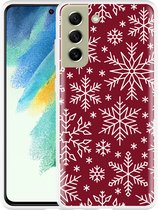 Hoesje Geschikt voor Samsung Galaxy S21 FE Sneeuw