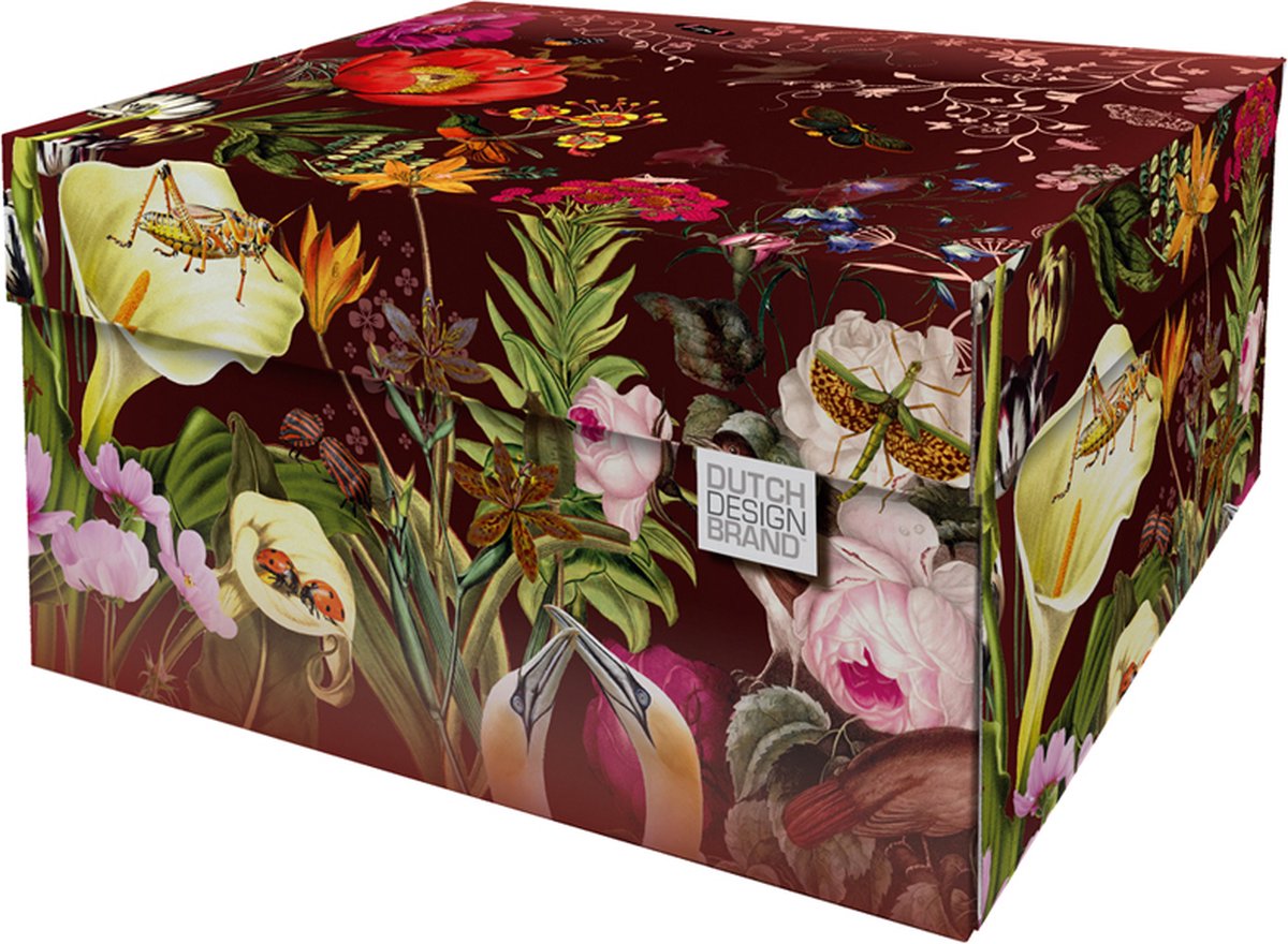 Dutch Design Brand - Dutch Design Storage Box - Opbergdoos - Natuur - Insecten - Bloemen - Vogels - Triptic
