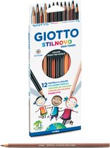 Giotto beige Potloden - 12 Stuks - Stilnova - beigepotloden - Skin Tones Potloden - Beige Potloden