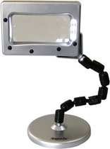 Augusta Loep Lamp met LED Verlichting - Vergrootglas met lamp - Werkt op Batterij - Vergroting x2.5 - Tafel model