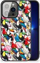 Telefoon Hoesje iPhone 13 Pro Leuk TPU Backcase met Zwarte rand Birds