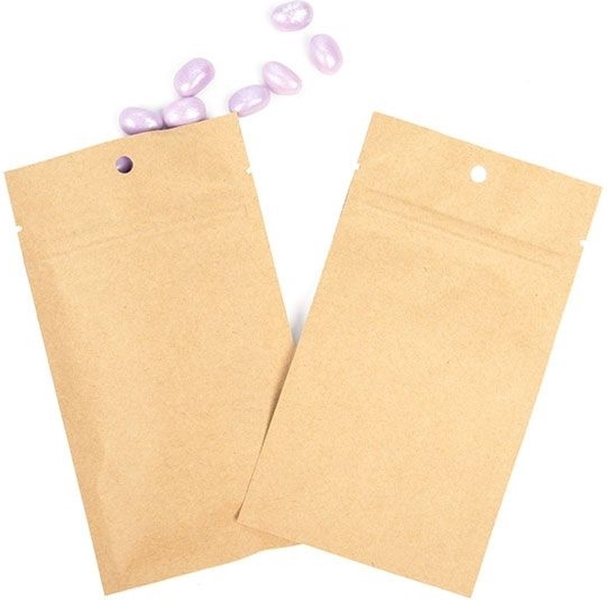 Goedkoopste Gripzakken Kraft/Plastic 76x114mm - 100 st