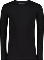 Garage 208 - Bodyfit T-shirt ronde hals lange mouw zwart S 95% katoen 5% elastan