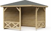 Interflex paviljoen - tuinhuis - geïmpregneerd hout - inclusief dakbedekking - P3055